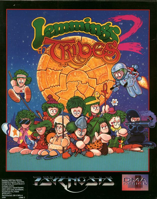 Lemmings 2 box art for Super Famicom